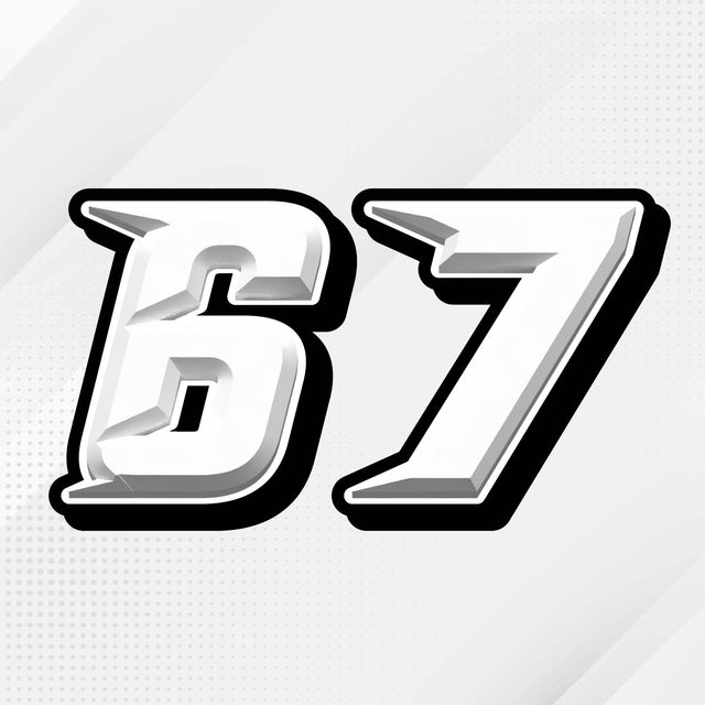 Custom racing number sticker for personalizing race gear diecut stickers motocross off-road rally car number stickers