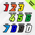 Custom racing number sticker for personalizing race gear diecut stickers motocross off-road rally car number stickers