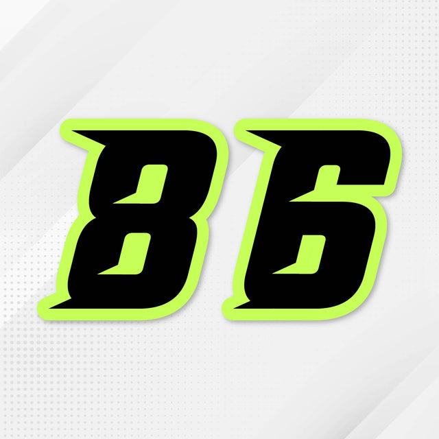 Custom racing number sticker for personalizing race gear diecut stickers motocross off-road rally car number stickers