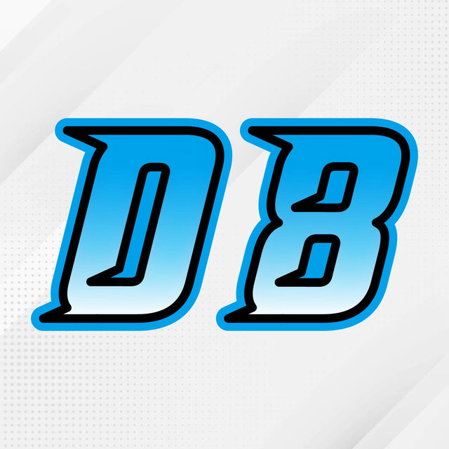 Custom racing number sticker for personalizing race gear diecut stickers motocross off-road rally car number stickers