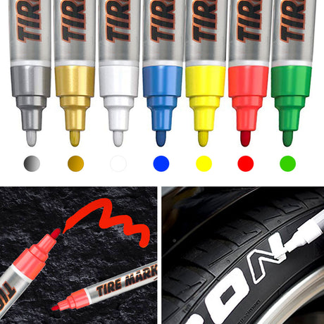 1x Tire Pens Paint Marker Car Motorcycle Tread Waterproof - StickerBao Wheel Sticker Store