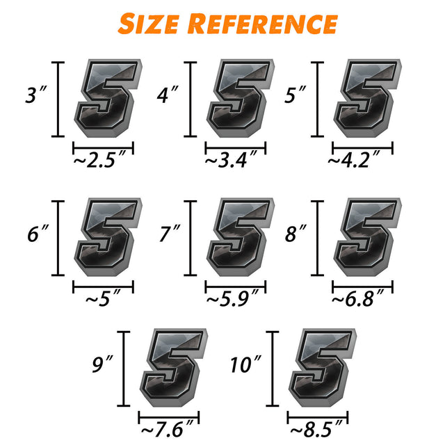 T05 Custom Racing Number Stickers Track Day Number Decals Rally Car Motocross Off-Road Bike - StickerBao Wheel Sticker Store