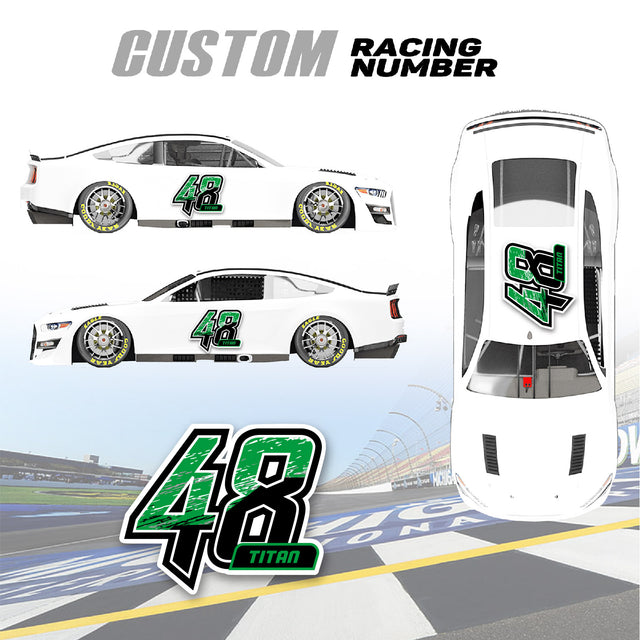 Create a winning look with our custom racing number designs.