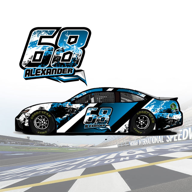 Unleash your style with our custom racing number stickers.