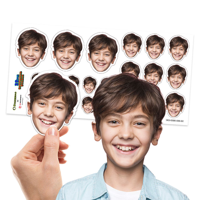 Custom Photo Sticker - Face Sticker Sheet | Baby Stickers, Personalized Face Stickers, Turn Photo Into Sticker, Custom contour cut stickers - StickerBao Wheel Sticker Store
