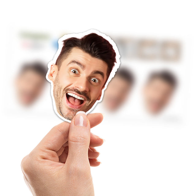 Custom Photo Sticker, Face Sticker Sheet, Personalized Face Sticker Custom Party Favors, Turn Photo Into Sticker, Custom contour cut sticker - StickerBao Wheel Sticker Store