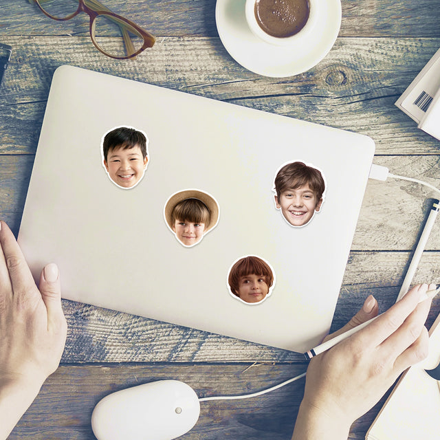 Custom Photo Sticker - Face Sticker Sheet | Baby Stickers, Personalized Face Stickers, Turn Photo Into Sticker, Custom contour cut stickers - StickerBao Wheel Sticker Store