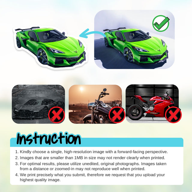 Custom Motorcycle Sticker, Custom Bike Sticker, Custom Photo Sticker, Motor Sticker, Custom Sticker, Gift for Him, Turn Photo Into Sticker - StickerBao Wheel Sticker Store