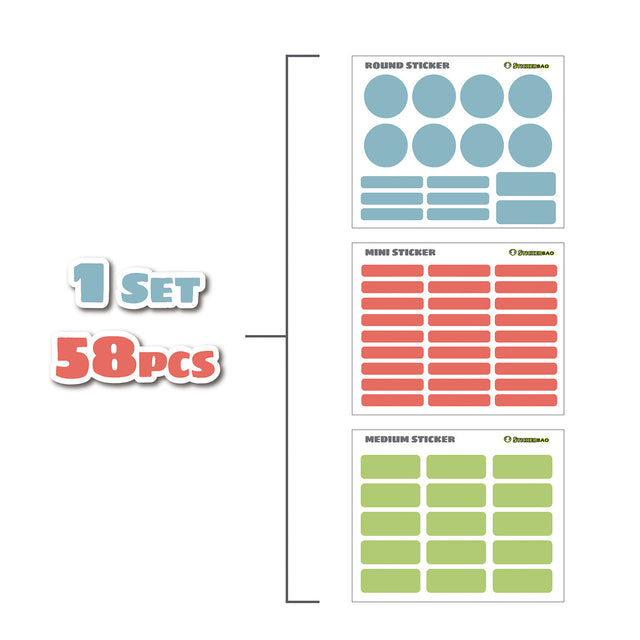Custom Name Labels School Label Personalize Round Circle Rectangle Daycare Stickers Kids Sticker Waterproof | 58 116 174 232 290 labels - StickerBao Wheel Sticker Store