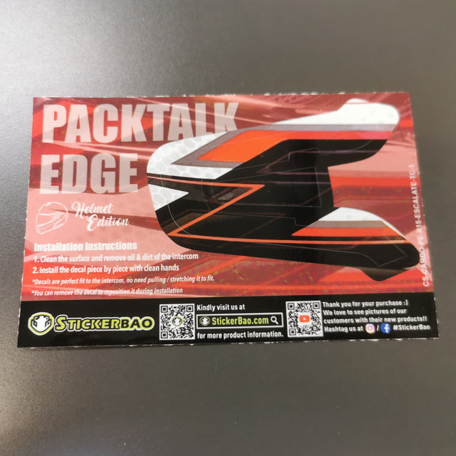 For Cardo Packtalk Edge Neo Communication System Use Protection Graphics Decal Stickers - Color For ESCALATE TC-1 - StickerBao Wheel Sticker Store
