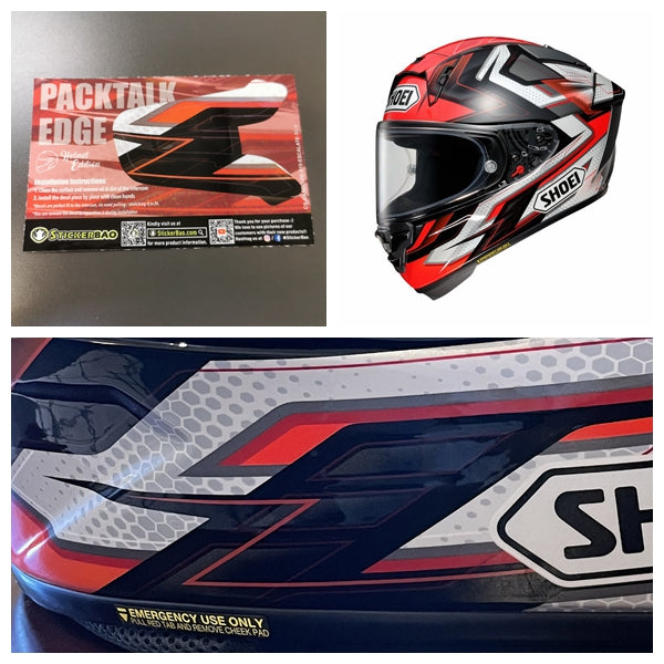 For Cardo Packtalk Edge Neo Communication System Use Protection Graphics Decal Stickers - Color For ESCALATE TC-1 - StickerBao Wheel Sticker Store