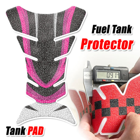 Motorcycle Tank Pad Anti Slip Shield Gas Tank Pad Protector Pattern Fish Bone - StickerBao Wheel Sticker Store