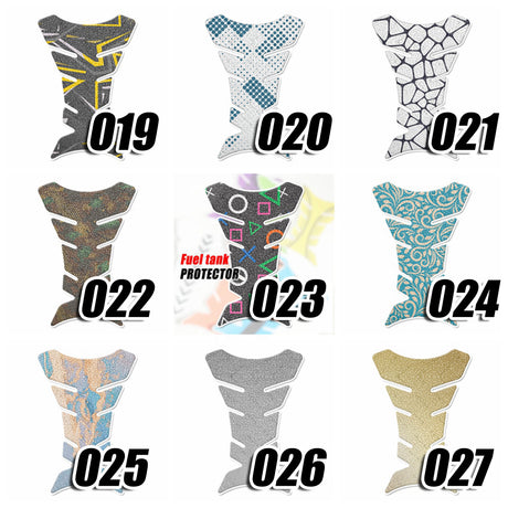 Motorcycle Tank Pad Anti Slip Shield Gas Tank Pad Protector Pattern Fish Bone - StickerBao Wheel Sticker Store