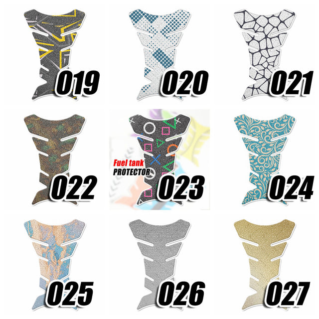 Motorcycle Tank Pad Anti Slip Shield Gas Tank Pad Protector Pattern Fish Bone - StickerBao Wheel Sticker Store