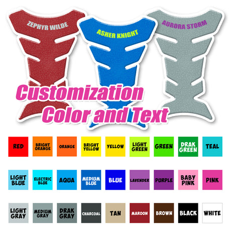 Custom Tank Protectors Fish Bone Shield Motorcycle Tank Pad Anti Slip Shield Gas - StickerBao Wheel Sticker Store