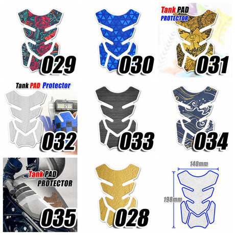 Motorcycle Tank Pad Anti Slip Shield Gas Tank Pad Protector Pattern Shield - StickerBao Wheel Sticker Store