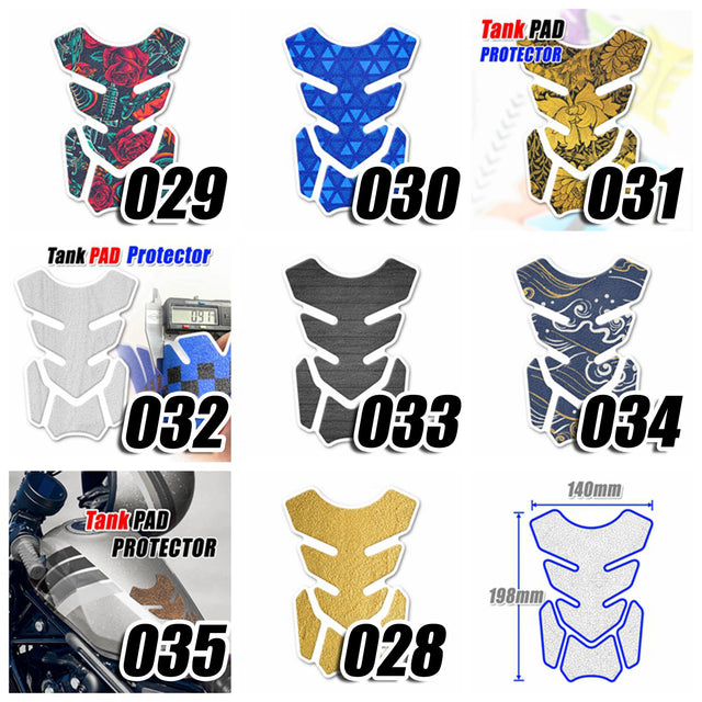 Motorcycle Tank Pad Anti Slip Shield Gas Tank Pad Protector Pattern Shield - StickerBao Wheel Sticker Store