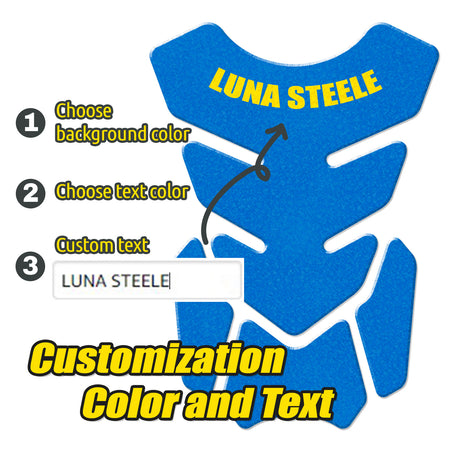 Custom Tank Protectors Fish Bone Shield Motorcycle Tank Pad Anti Slip Shield Gas - StickerBao Wheel Sticker Store