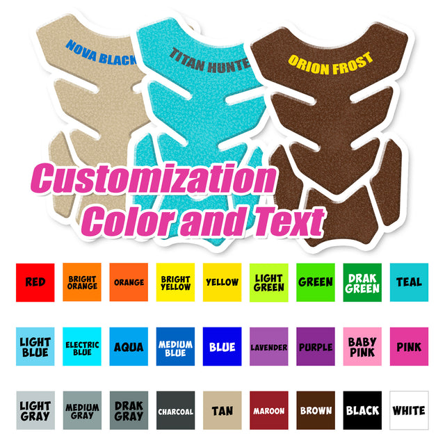 Custom Tank Protectors Fish Bone Shield Motorcycle Tank Pad Anti Slip Shield Gas - StickerBao Wheel Sticker Store