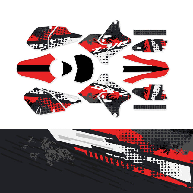 For Suzuki DRZ400 / SM 2000 2001 2002 2003 2004 2005 2006 2007 2008 2009 2010 2011 2012 2013 2014 2015 2016 2017 2018 2019 Motocoss MX Dirt Bike Fairing Wrap Sticker Graphic Vinyl Decal Radiator Shroud Front Rear Fender Low Fork Swing Panel Backgrounds Airbox Fashion Accessory Kit Set F01 Stickerbao