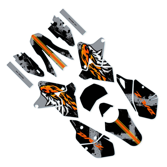 For Suzuki DRZ400 / SM 2000 2001 2002 2003 2004 2005 2006 2007 2008 2009 2010 2011 2012 2013 2014 2015 2016 2017 2018 2019 Motocoss MX Dirt Bike Fairing Wrap Sticker Graphic Vinyl Decal Radiator Shroud Front Rear Fender Low Fork Swing Panel Backgrounds Airbox Fashion Accessory Kit Set F02 Stickerbao