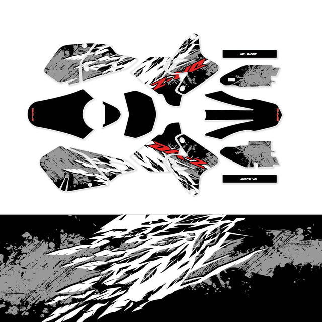 For Suzuki DRZ400 / SM 2000 2001 2002 2003 2004 2005 2006 2007 2008 2009 2010 2011 2012 2013 2014 2015 2016 2017 2018 2019 Motocoss MX Dirt Bike Fairing Wrap Sticker Graphic Vinyl Decal Radiator Shroud Front Rear Fender Low Fork Swing Panel Backgrounds Airbox Fashion Accessory Kit Set F10 Stickerbao