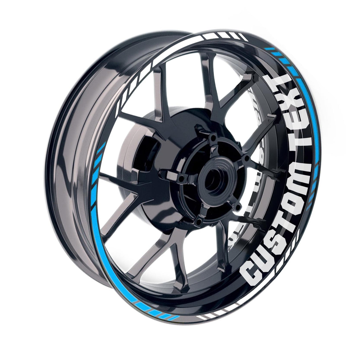 Inner rim 17 inch Rim Wheel Stickers SA01B Customized Logo & Edge Decal Stripes - StickerBao Wheel Sticker Store