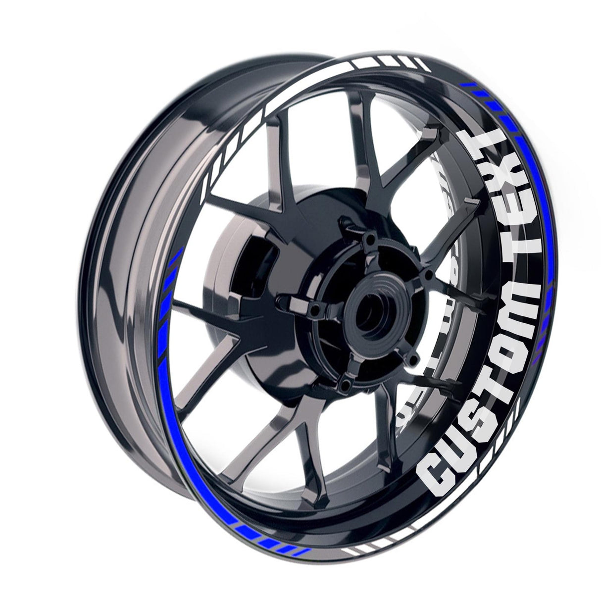 Inner rim 17 inch Rim Wheel Stickers SA01B Customized Logo & Edge Decal Stripes - StickerBao Wheel Sticker Store