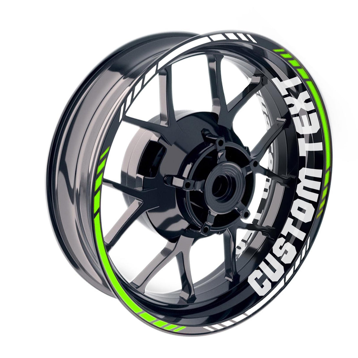 Inner rim 17 inch Rim Wheel Stickers SA01B Customized Logo & Edge Decal Stripes - StickerBao Wheel Sticker Store