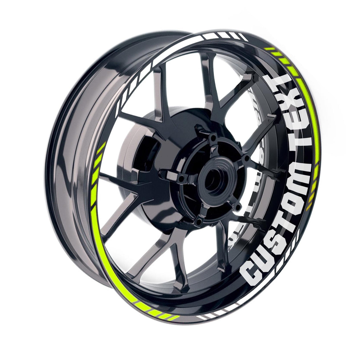 Inner rim 17 inch Rim Wheel Stickers SA01B Customized Logo & Edge Decal Stripes - StickerBao Wheel Sticker Store