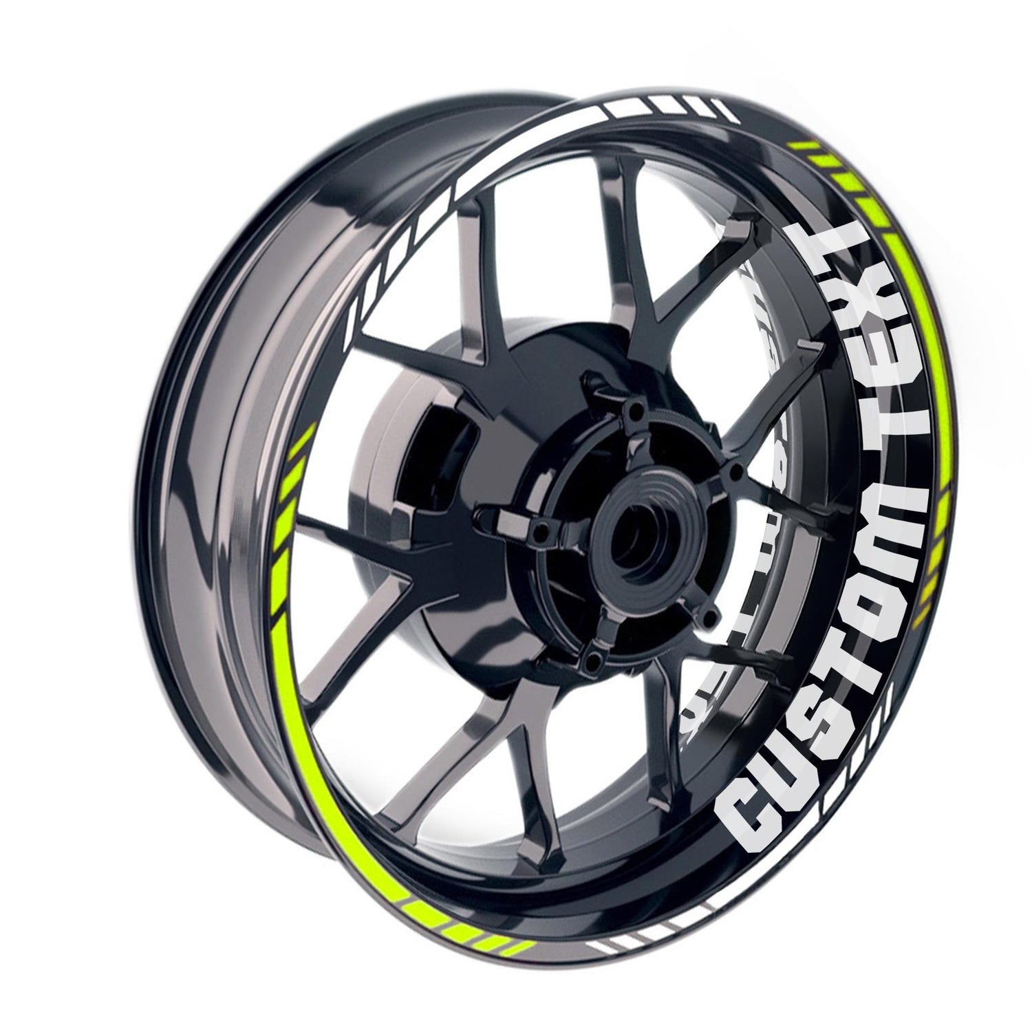 Inner rim 17 inch Rim Wheel Stickers SA01B Customized Logo & Edge Decal Stripes - StickerBao Wheel Sticker Store