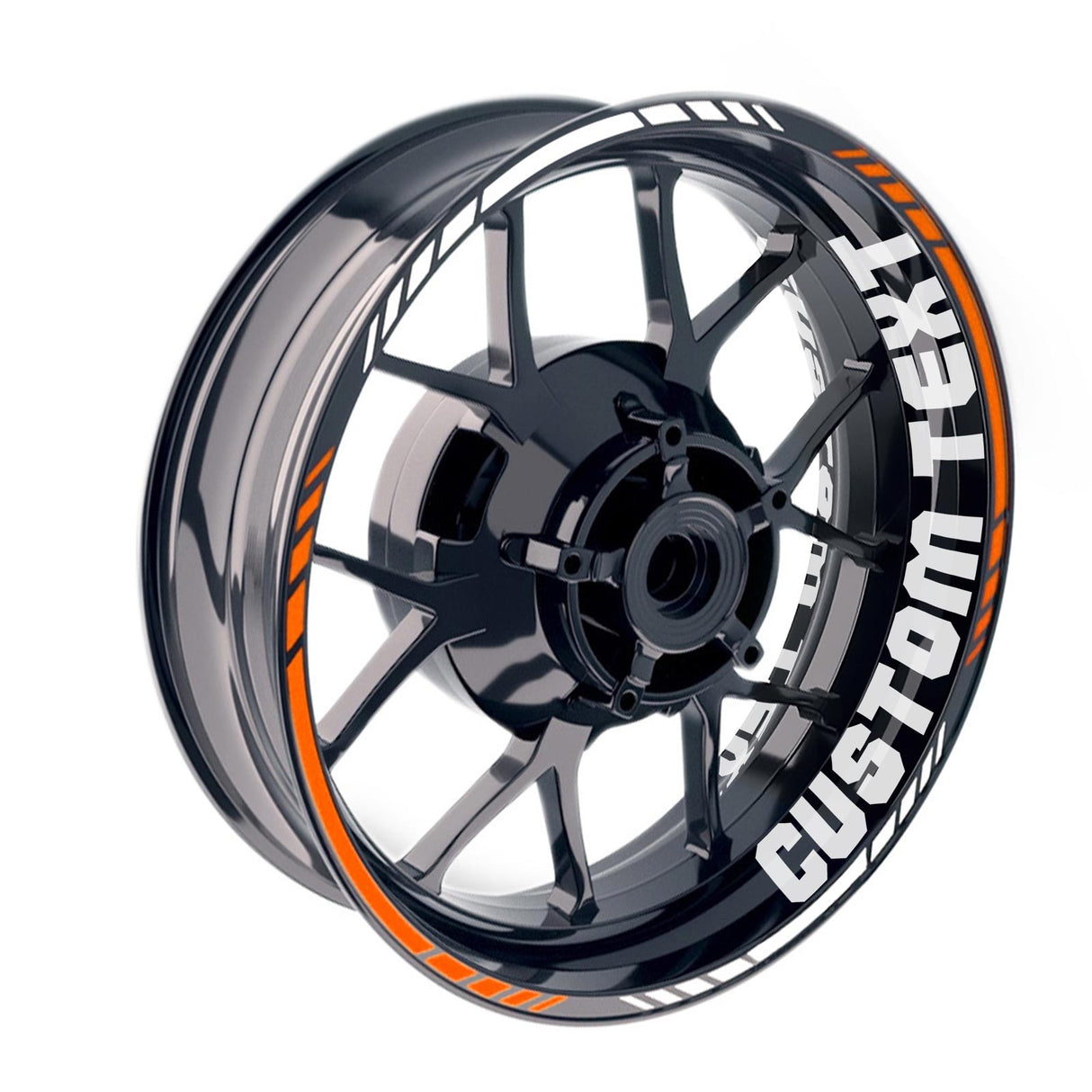 Inner rim 17 inch Rim Wheel Stickers SA01B Customized Logo & Edge Decal Stripes - StickerBao Wheel Sticker Store