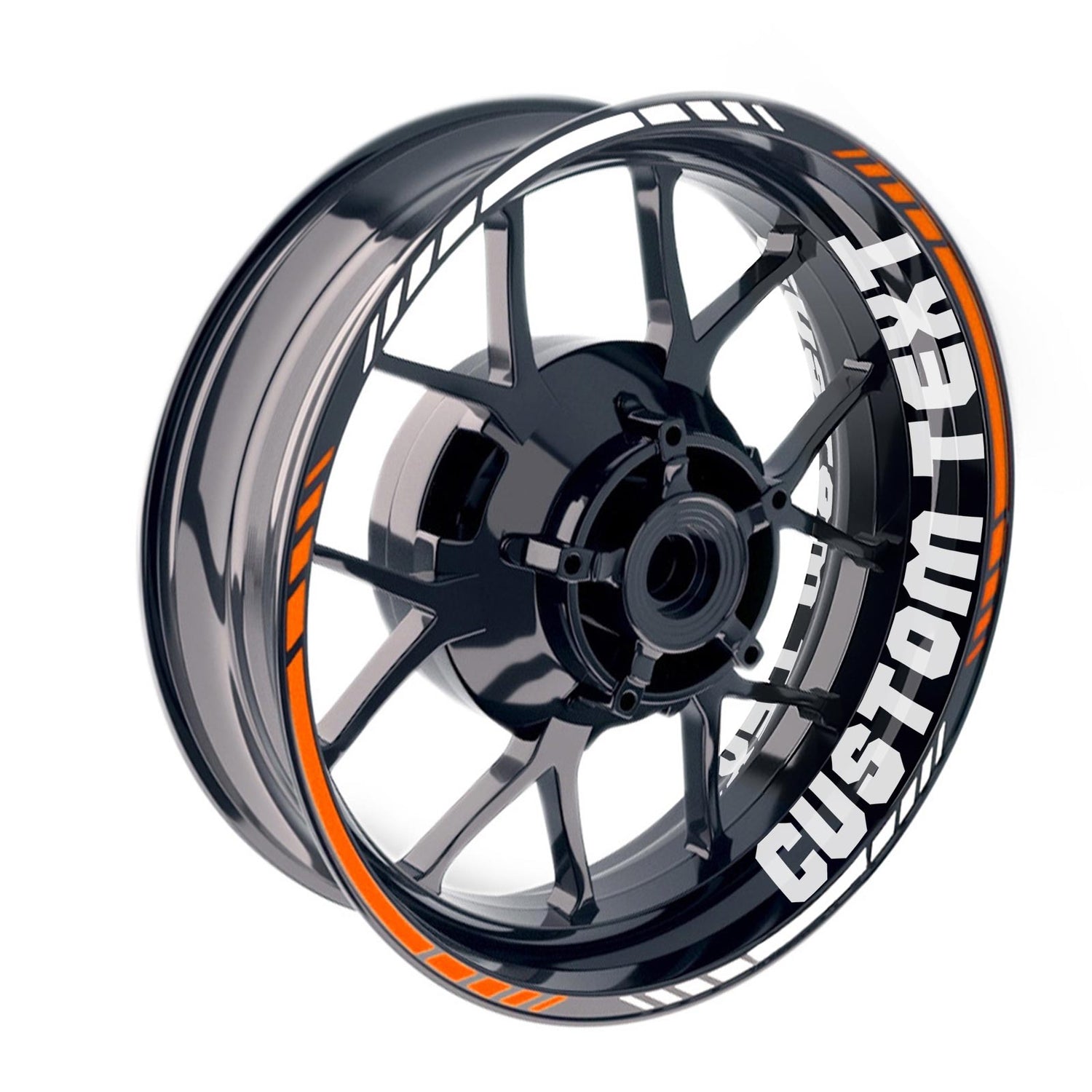 Inner rim 17 inch Rim Wheel Stickers SA01B Customized Logo & Edge Decal Stripes - StickerBao Wheel Sticker Store