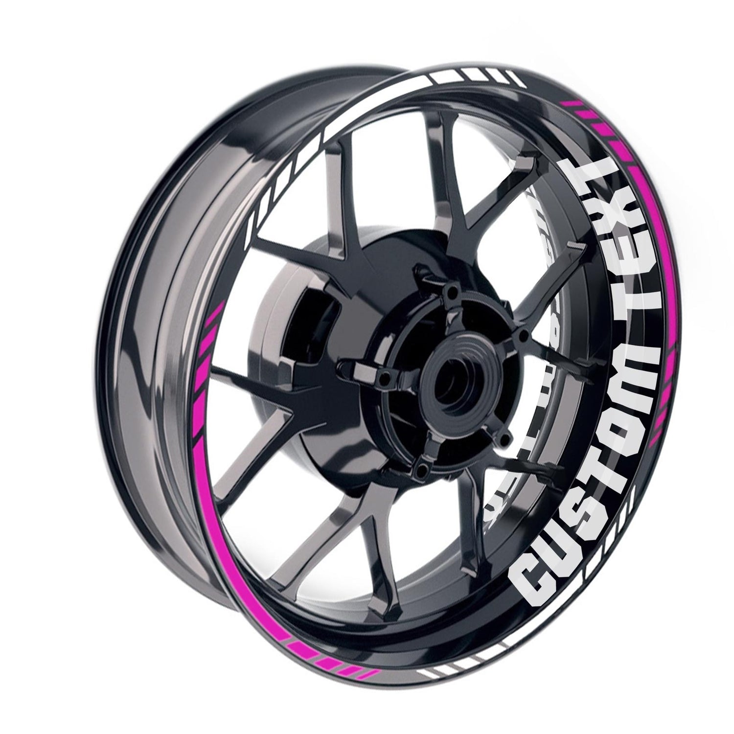 Inner rim 17 inch Rim Wheel Stickers SA01B Customized Logo & Edge Decal Stripes - StickerBao Wheel Sticker Store