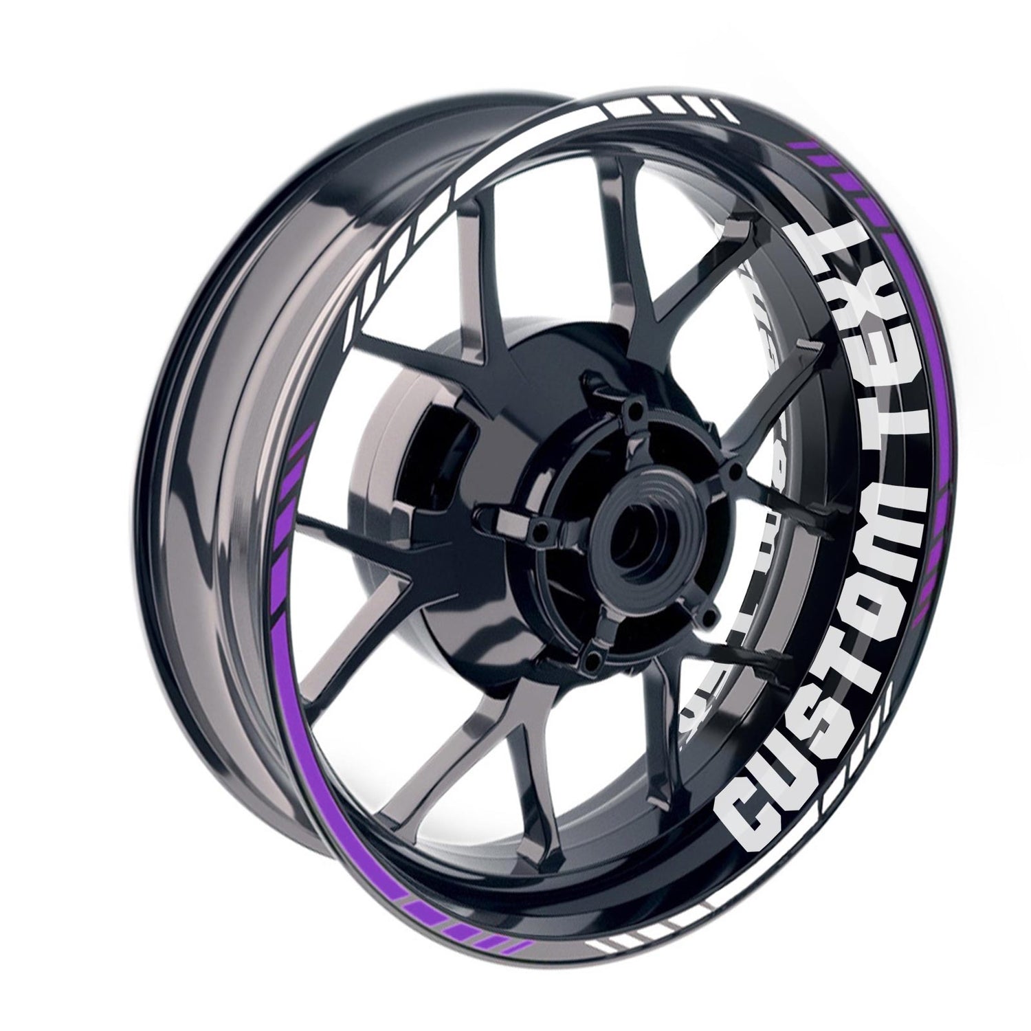 Inner rim 17 inch Rim Wheel Stickers SA01B Customized Logo & Edge Decal Stripes - StickerBao Wheel Sticker Store