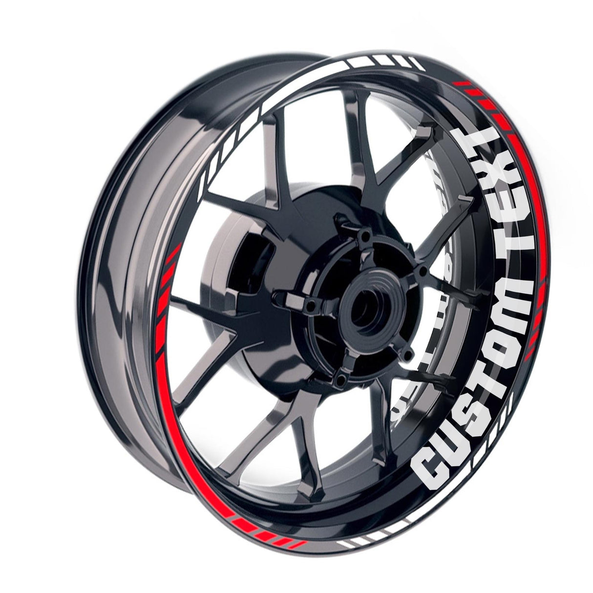 Inner rim 17 inch Rim Wheel Stickers SA01B Customized Logo & Edge Decal Stripes - StickerBao Wheel Sticker Store