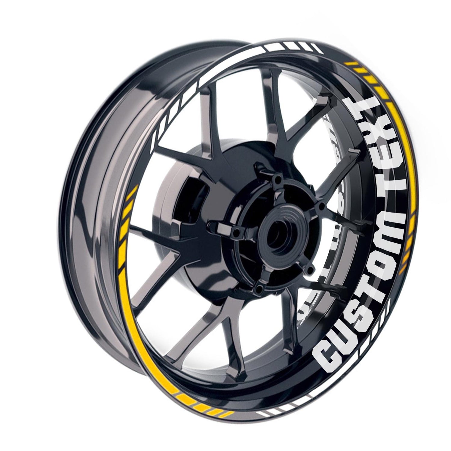 Inner rim 17 inch Rim Wheel Stickers SA01B Customized Logo & Edge Decal Stripes - StickerBao Wheel Sticker Store