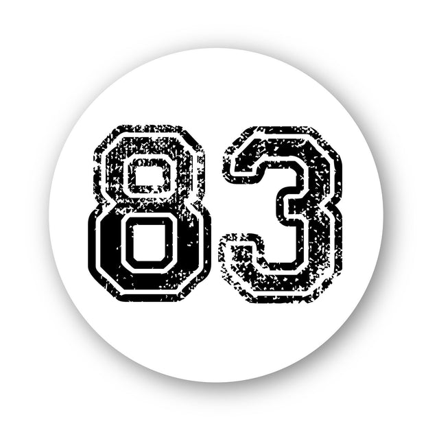 Custom Racing Number Stickers - Race Circle Sticker with Outline - 2 Piece Set for Motorsport - 006G