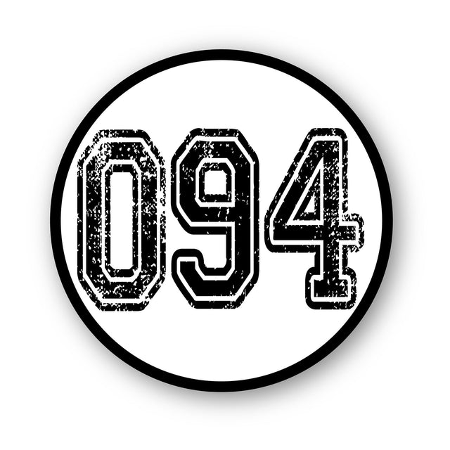 Custom Racing Number Stickers - Race Circle Sticker with Outline - 2 Piece Set for Motorsport - 006G