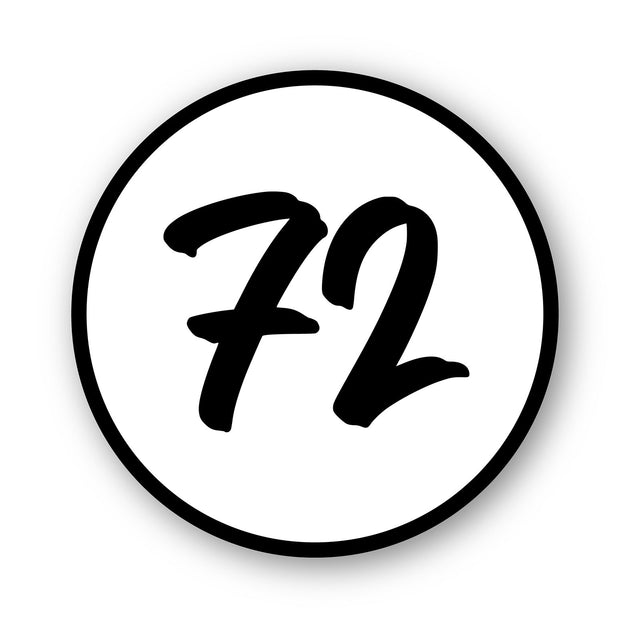 Custom Racing Number Stickers - Race Circle Sticker with Outline -Personalized Decal Kit (Set of 2) - 006M