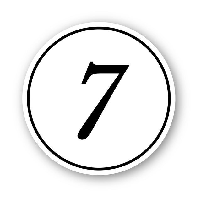 Calcomanía de vinilo con números de carreras de autocross personalizados, 2 piezas, círculo, palabras negras, fondo blanco, diámetro de 8 pulgadas, 10 pulgadas, 12 pulgadas, 15 pulgadas y 18 pulgadas