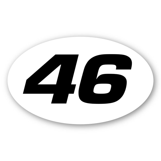 Custom Racing Number Stickers - Race Oval Number - Custom 2-Piece Sticker Set - 006I
