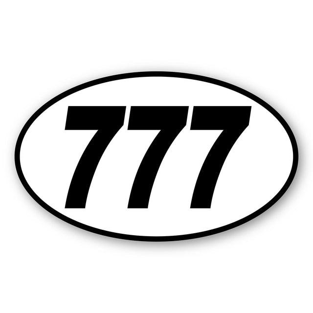 Custom Racing Number Stickers - Race Oval Number - Racing Numbers Set of 2 - 006F