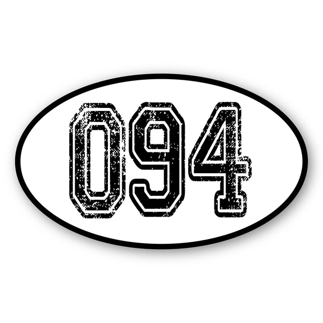 Custom Racing Number Stickers - Race Oval Number - 2 Piece Set for Motorsport - 006G