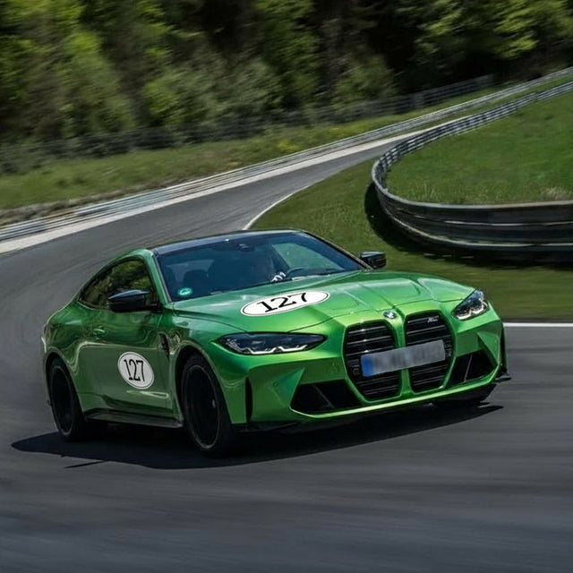 Custom Racing Number Stickers - Race Oval Number -Bold Thin Track Day Style (Set of 2) - 006L