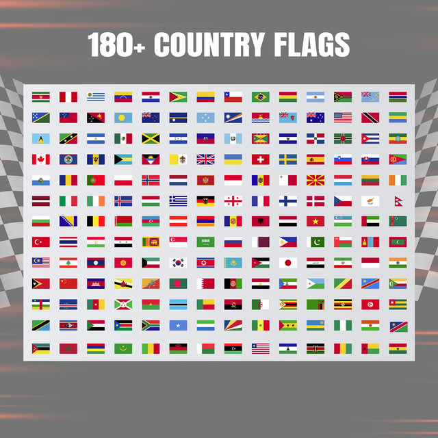Bike Team Name Sticker with Country Flag Decal Personalized Customized Racing Track Car Bike Bicycle Kart Motorcycle (3 pcs.) 180+ flags - StickerBao Wheel Sticker Store