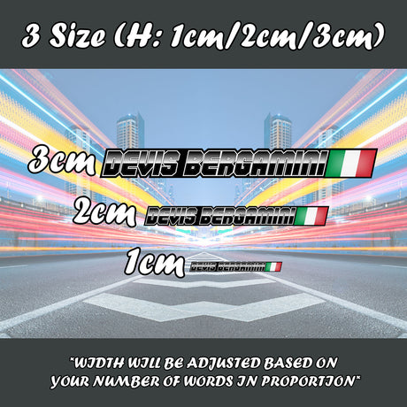 Bike Team Name Sticker with Country Flag Decal Personalized Customized Racing Track Car Bike Bicycle Kart Motorcycle (3 pcs.) 180+ flags - StickerBao Wheel Sticker Store