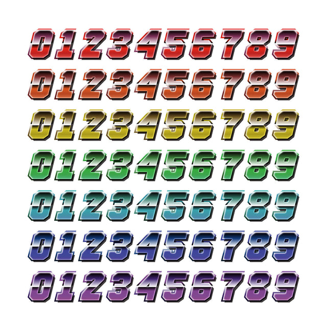 T04 Custom Racing Number Stickers Track Day Number Decals Rally Car Motocross Off-Road Bike - StickerBao Wheel Sticker Store