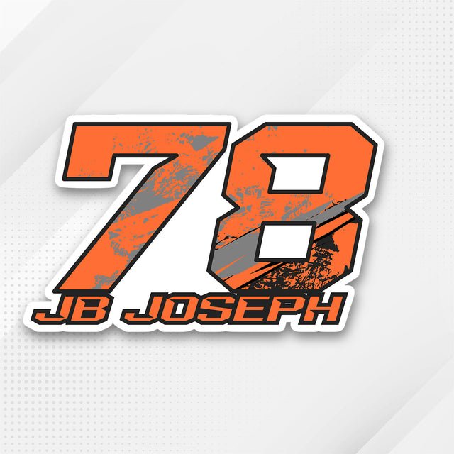 Racing number sticker, unique design, cool style, custom number, 0 1 2 3 4 5 6 7 8 9,  texting rider name