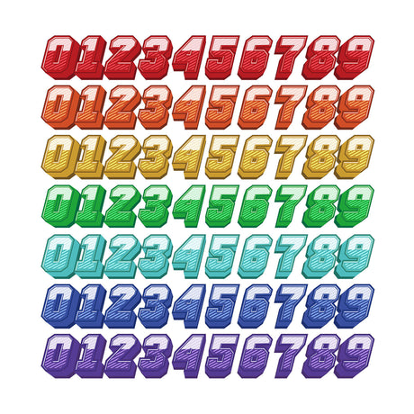 Stand out from the pack with our unique racing number designs.